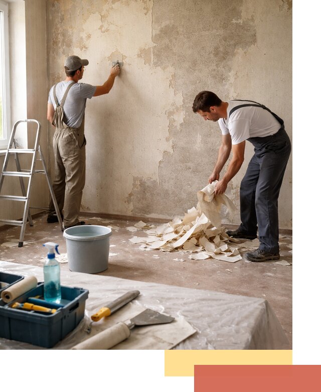 Снятие старых обоев в Артеме быстро и качественно