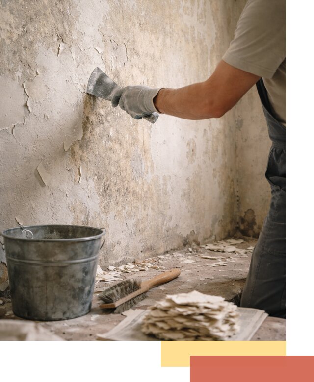 Удаление старой краски со стен в Артеме качественно и быстро