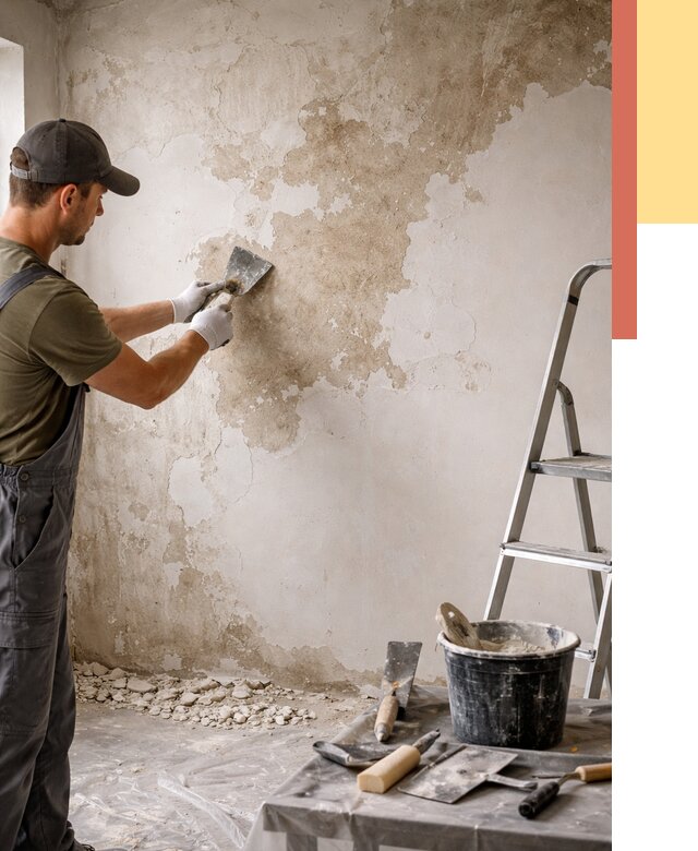 Снятие старой шпаклевки в Артеме от 1918 руб. — быстро и недорого | ОТДЕЛОЧНИК-Арт