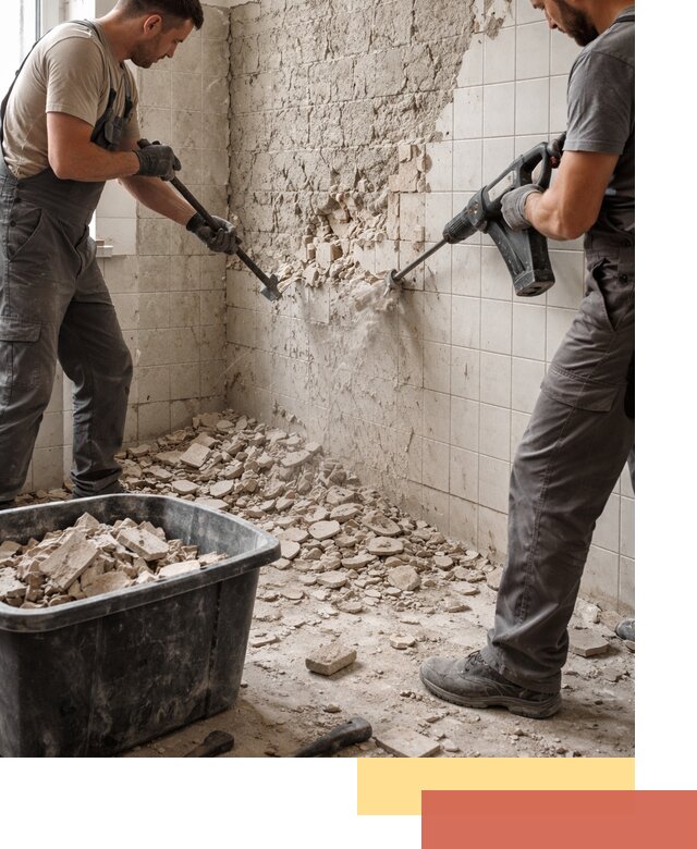 Демонтаж плитки со стен в Артеме быстро и аккуратно