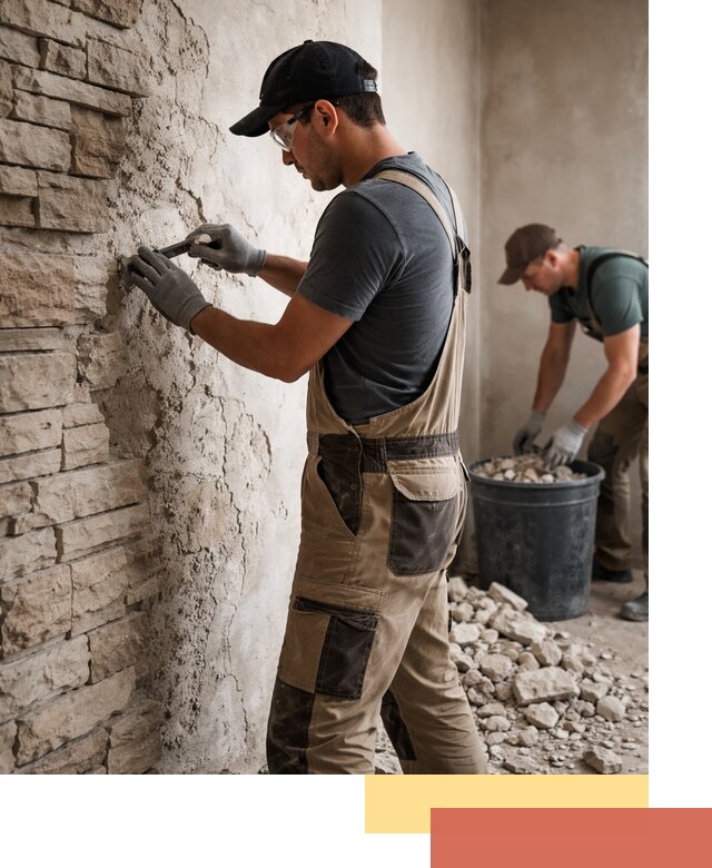 Демонтаж декоративного камня в Артеме профессионально и безопасно