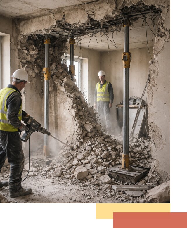 Снос несущих стен в Артеме с гарантией безопасности и качества