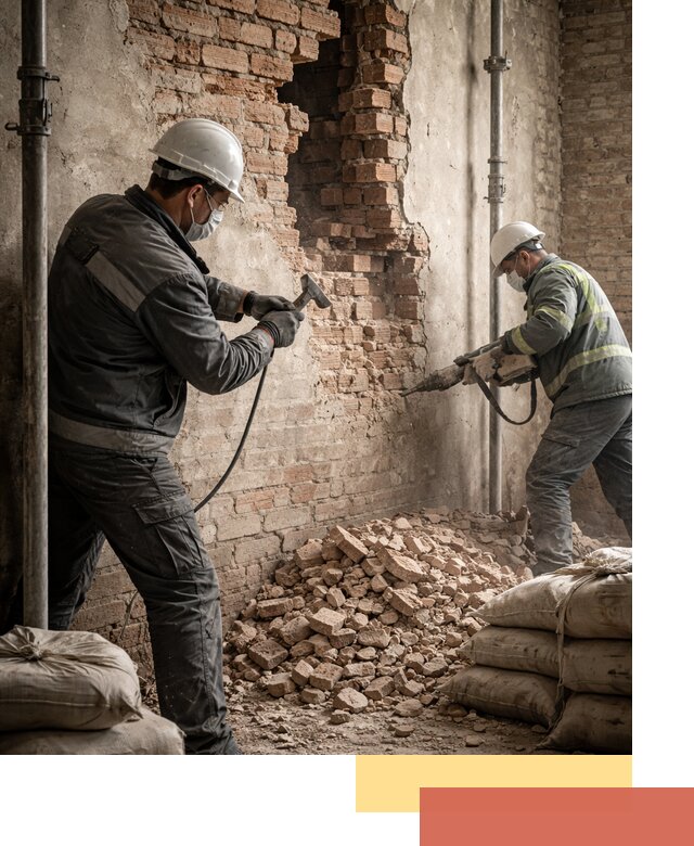 Демонтаж кирпичных стен в Артеме быстро и безопасно