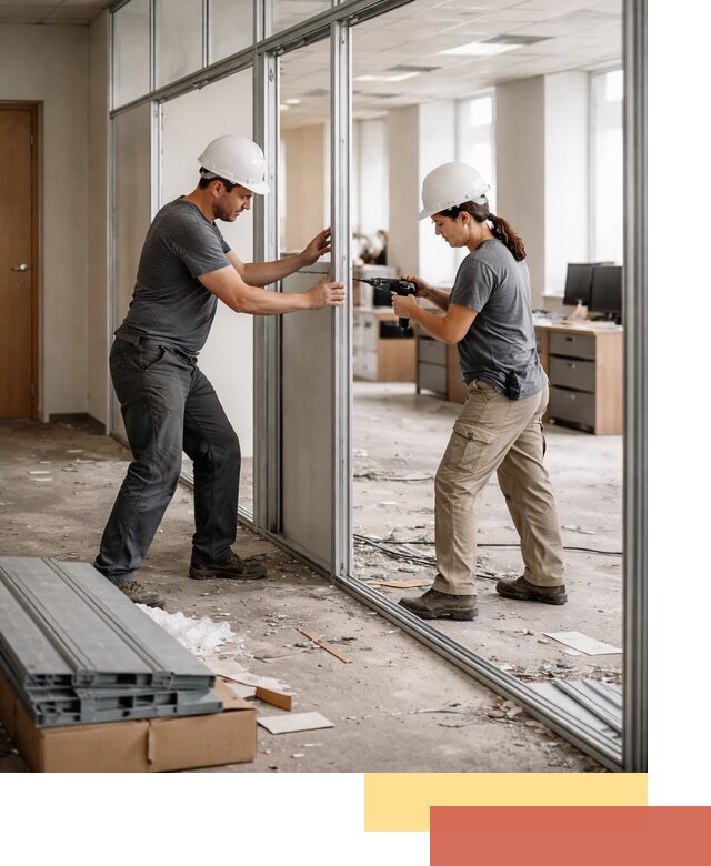 Демонтаж алюминиевых перегородок в Артеме быстро и аккуратно