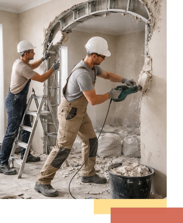 Демонтаж гипсокартонной арки в Артеме быстро и аккуратно