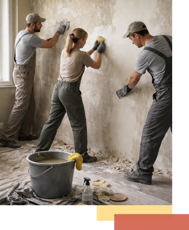 Очистка стен от клея и грунтовки в Артеме качественно и быстро