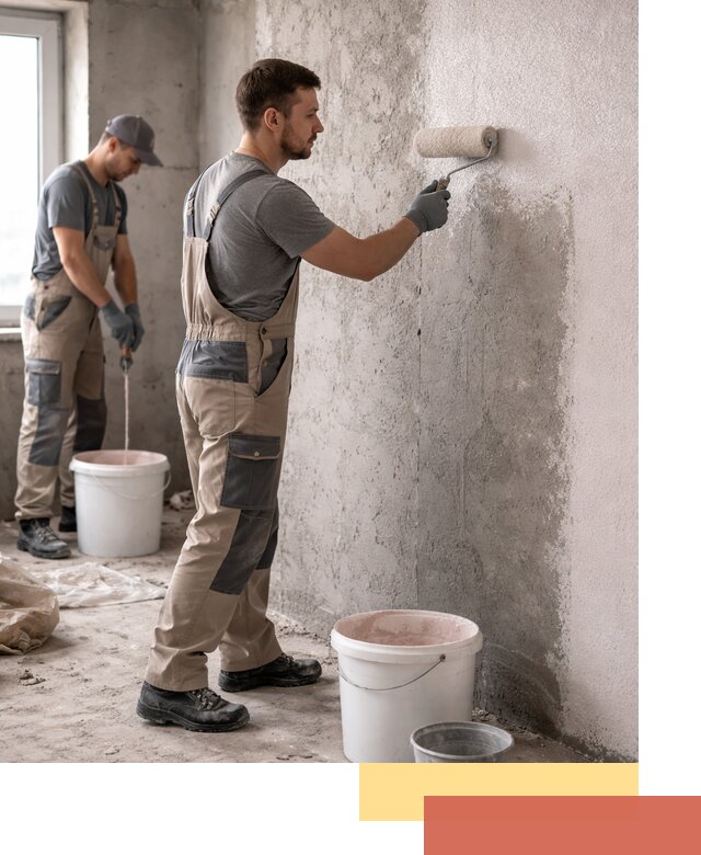 Нанесение бетоноконтакта на стены в Артеме для последующей отделки