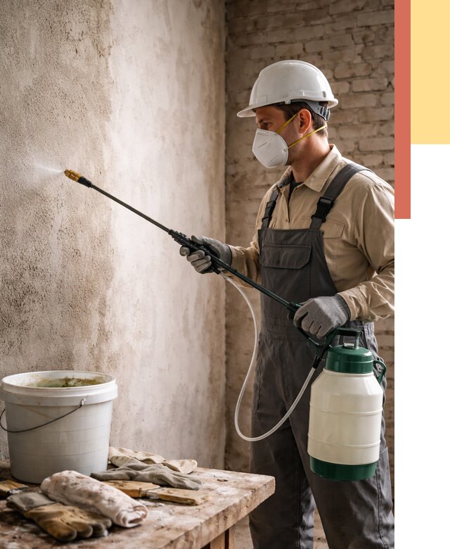 Антисептическая обработка стен в Артеме от 1244 руб. — быстро и недорого | ОТДЕЛОЧНИК-Арт