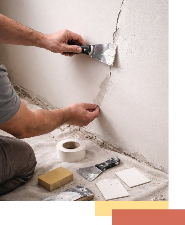 Заделка трещин и сколов в стенах и потолках в Артеме