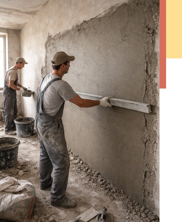 Цементная штукатурка стен в Артеме от 4665 руб/м2 — быстро и недорого | ОТДЕЛОЧНИК-Арт