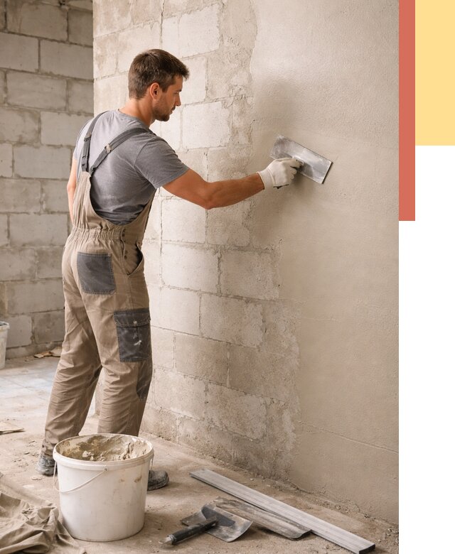 Штукатурка стен из газобетона в Артеме от 2177 руб./м2 — быстро и недорого | ОТДЕЛОЧНИК-Арт