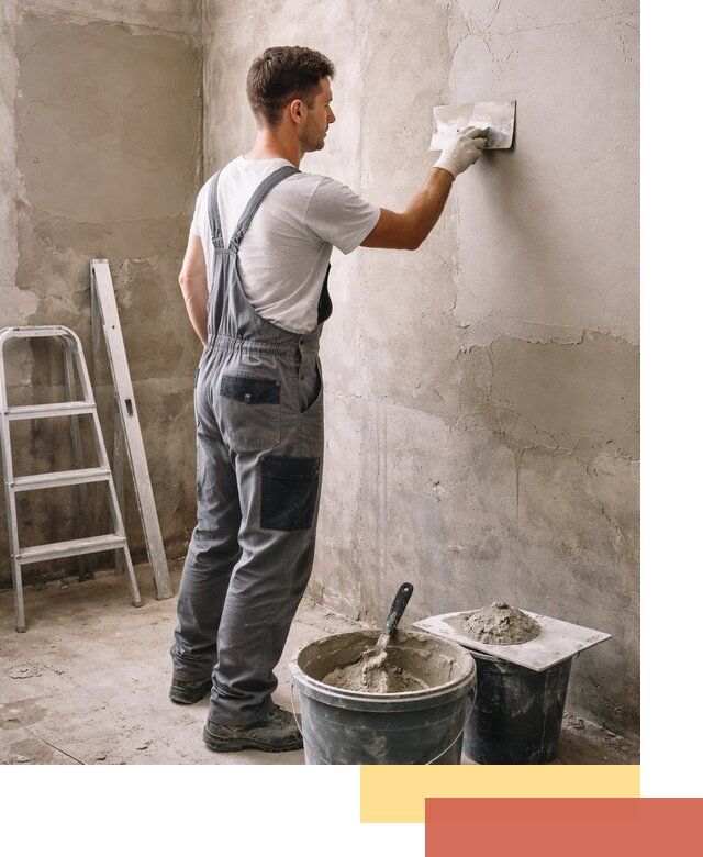 Штукатурка стен в ванной под ключ в Артеме