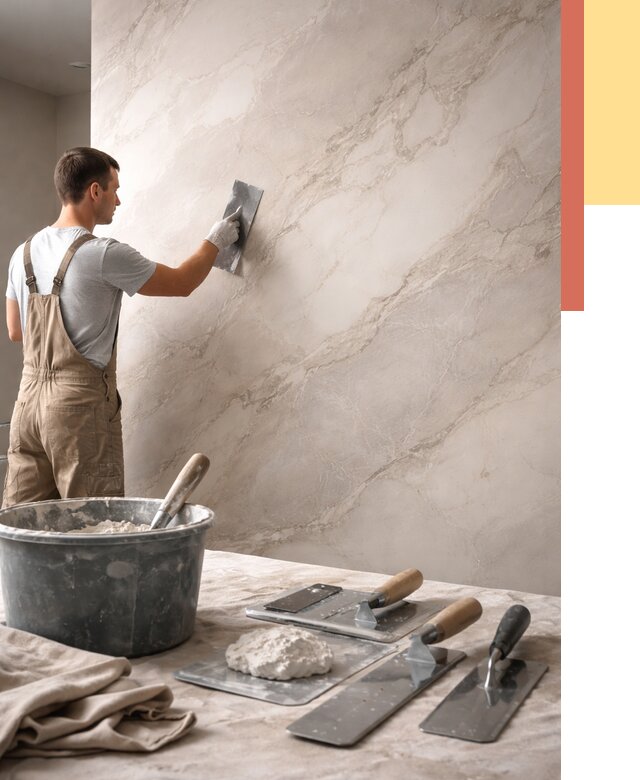 Декоративная штукатурка под мрамор в Артеме от 2903 руб./м² — быстро и недорого | ОТДЕЛОЧНИК-Арт