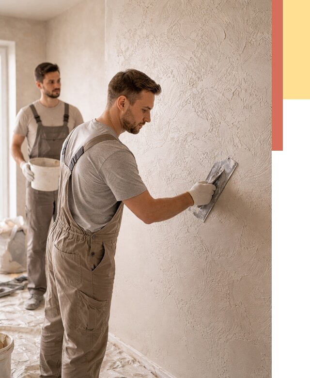 Фактурная штукатурка стен в Артеме от 4354 руб./м² — заказать под ключ | ОТДЕЛОЧНИК-Арт