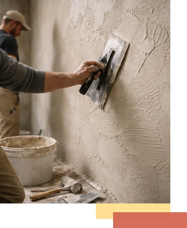 Фактурная штукатурка стен в Артеме — монтаж, отделка, реставрация