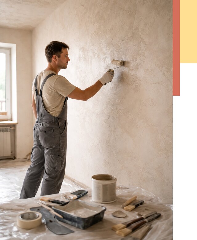 Нанесение лессирующей краски по декоративке в Артеме от 1814 руб. | ОТДЕЛОЧНИК-Арт