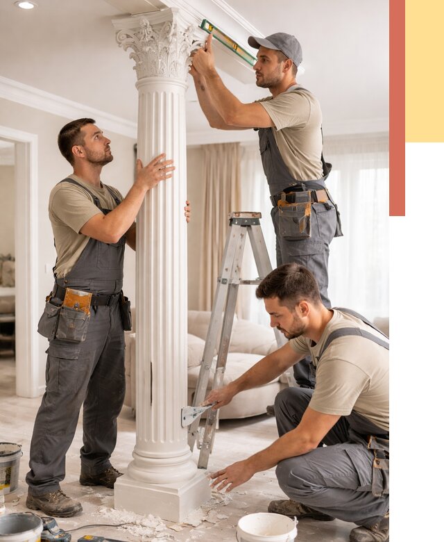 Установка декоративных колонн в Артеме от 12440 руб. под ключ | ОТДЕЛОЧНИК-Арт