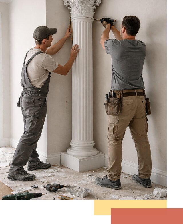 Установка декоративных колонн в Артеме под ключ