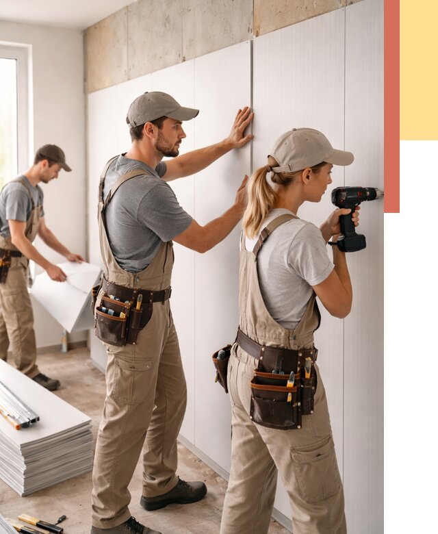 Монтаж ПВХ панелей на стены в Артеме от 467 руб/м2 — быстро и недорого | ОТДЕЛОЧНИК-Арт