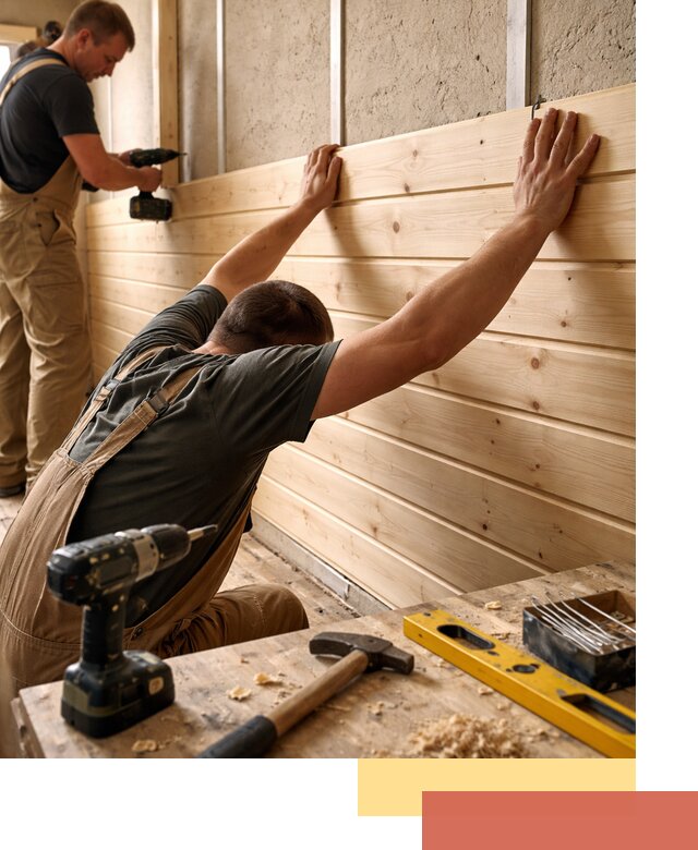 Монтаж деревянной вагонки на стены в Артеме быстро и качественно