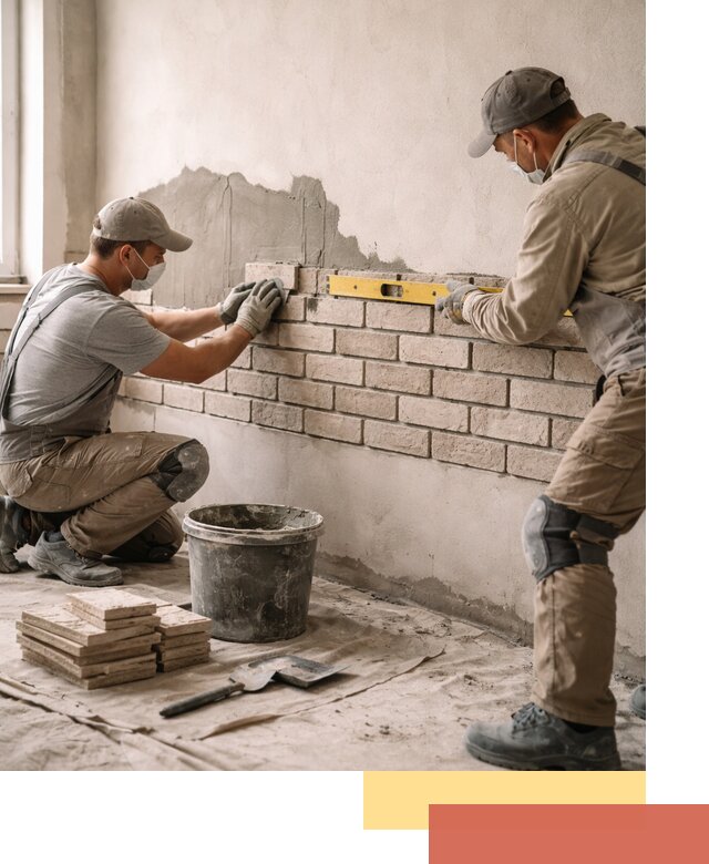 Монтаж декоративного кирпича профессионально в Артеме