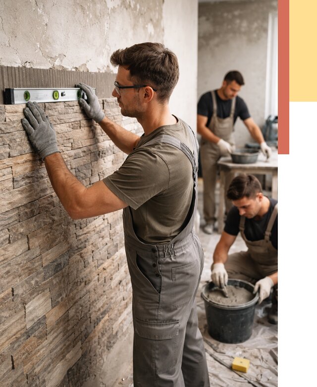 Монтаж искусственного камня в Артеме от 4665 руб. под ключ | ОТДЕЛОЧНИК-Арт