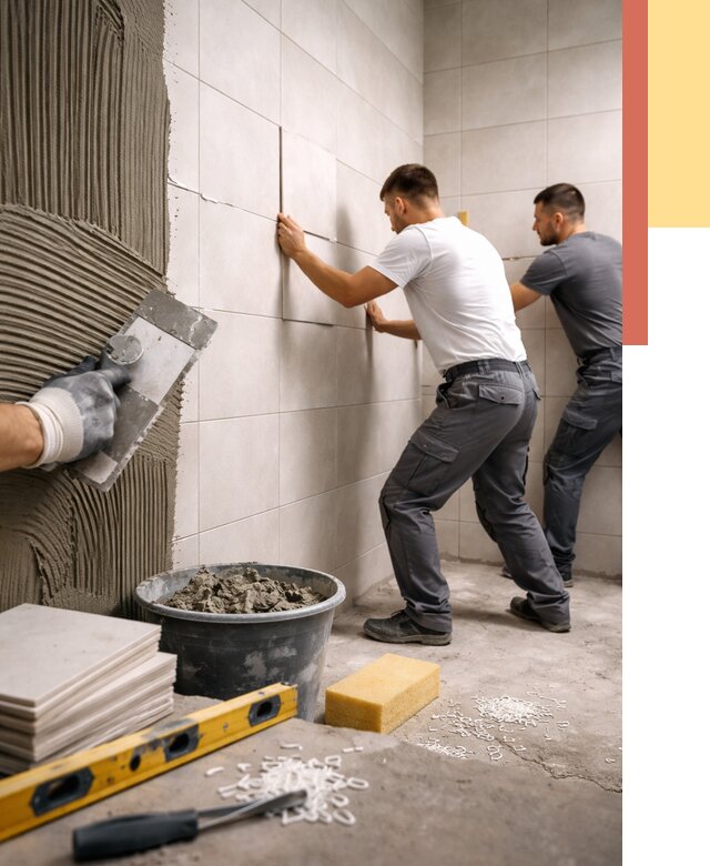 Укладка плитки на стены в Артеме от 881 руб. — качественно и недорого | ОТДЕЛОЧНИК-Арт