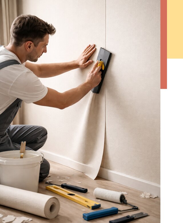 Поклейка виниловых обоев в Артеме от 4665 руб. | Быстро и недорого — ОТДЕЛОЧНИК-Арт