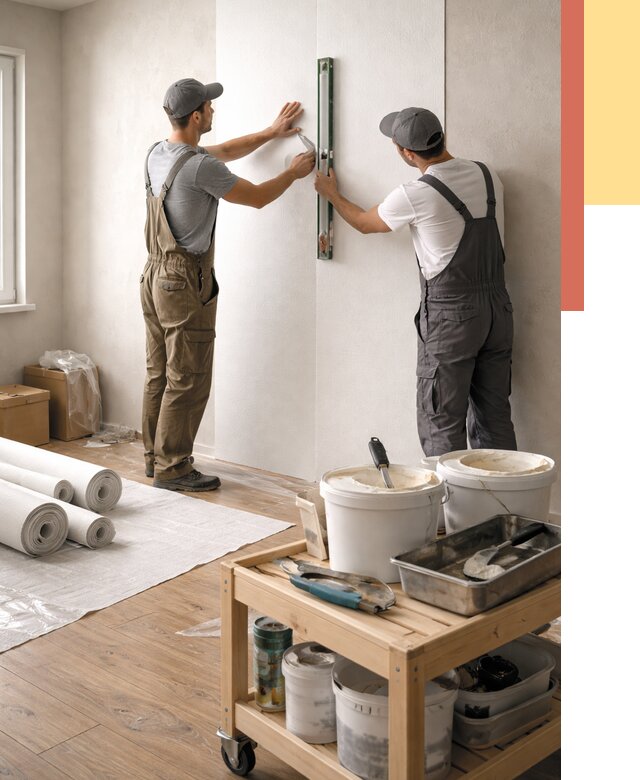 Поклейка стеклообоев в Артеме от 6739 руб. за м2 — быстро и недорого | ОТДЕЛОЧНИК-Арт