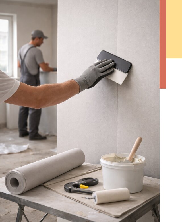 Поклейка обоев под покраску в Артеме от 3628 руб. за м2 | ОТДЕЛОЧНИК-Арт