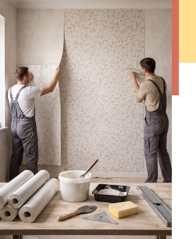 Поклейка обоев с подбором рисунка в Артеме от 3628 руб. | ОТДЕЛОЧНИК-Арт - быстро и недорого