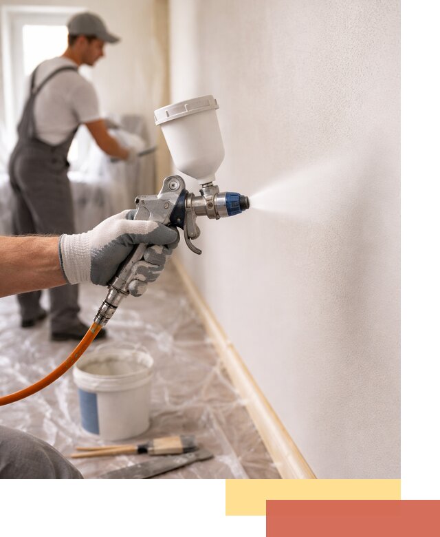 Покраска стен краскопультом в Артеме быстро и качественно