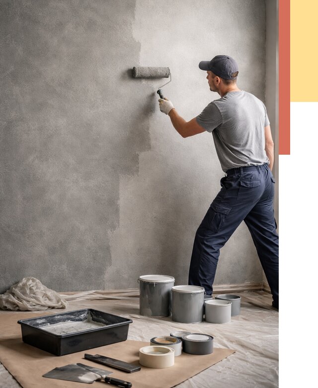 Покраска стен под бетон в Артеме от 674 руб. за м2 — быстро и недорого | ОТДЕЛОЧНИК-Арт