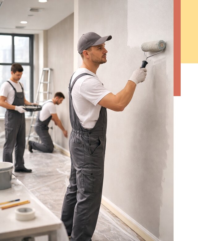 Покраска стен в офисе в Артеме от 8812 руб. — быстро и недорого | ОТДЕЛОЧНИК-Арт