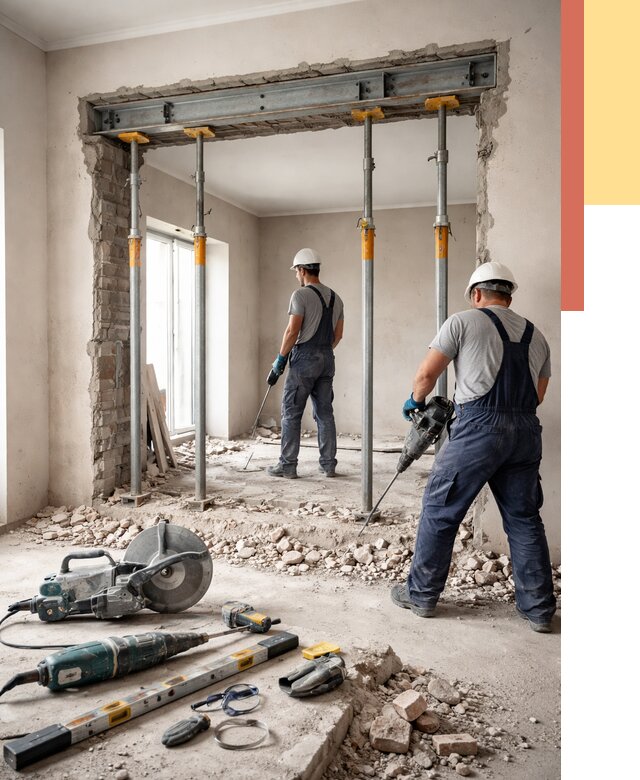 Прорезка проема в стене в Артеме от 4665 руб. — быстро и недорого | ОТДЕЛОЧНИК-Арт