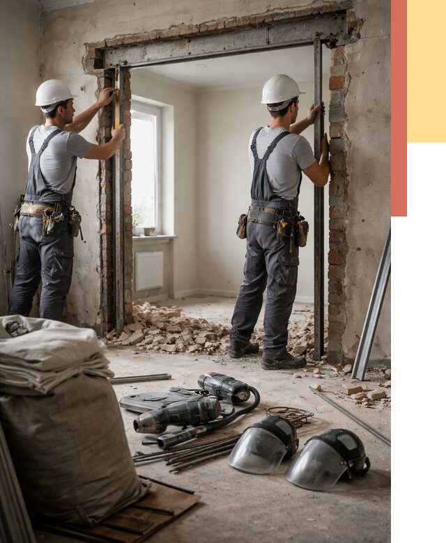 Расширение дверного проема в Артеме от 12959 руб. под ключ | ОТДЕЛОЧНИК-Арт