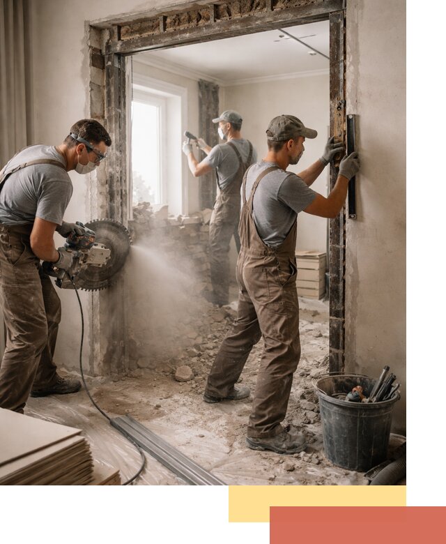 Расширение дверного проема под установку новой двери в Артеме