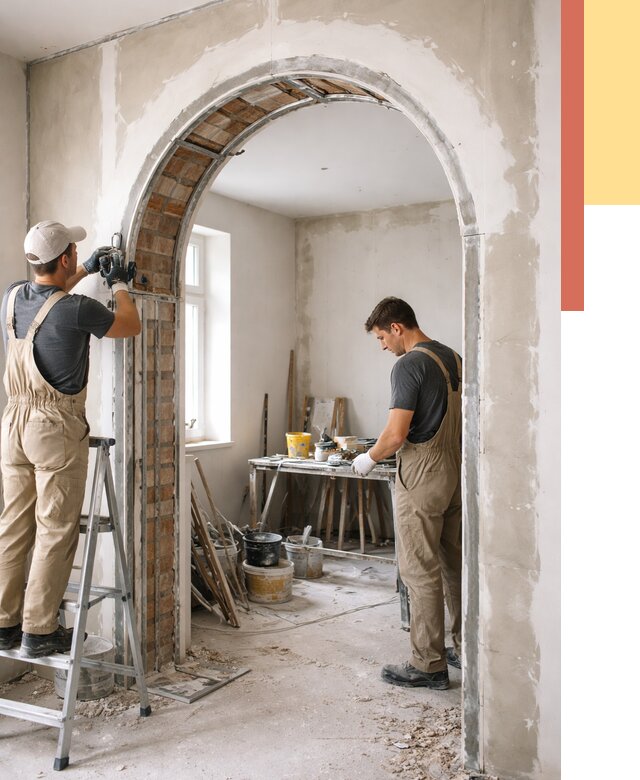 Устройство арочного проема в Артеме от 9849 руб. под ключ — быстро и недорого | ОТДЕЛОЧНИК-Арт