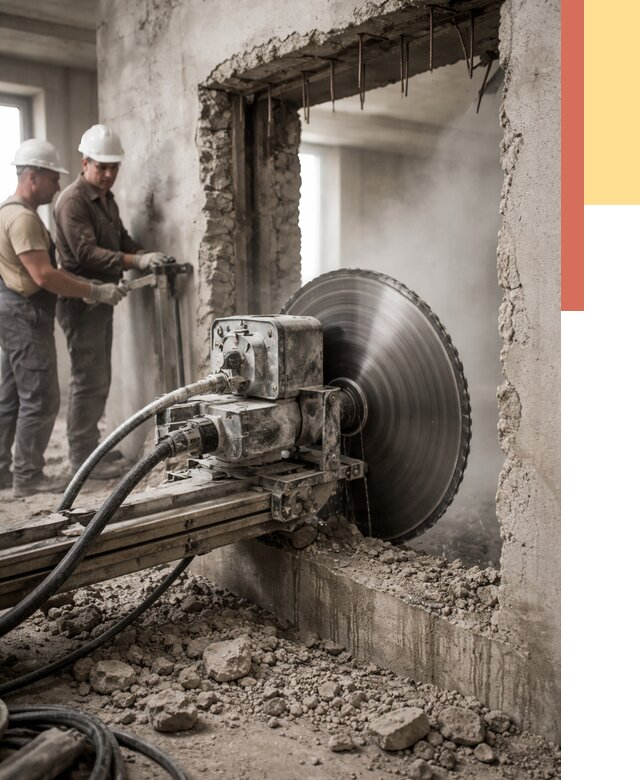 Алмазная резка проемов в Артеме от 4665 руб. быстро и недорого | ОТДЕЛОЧНИК-Арт