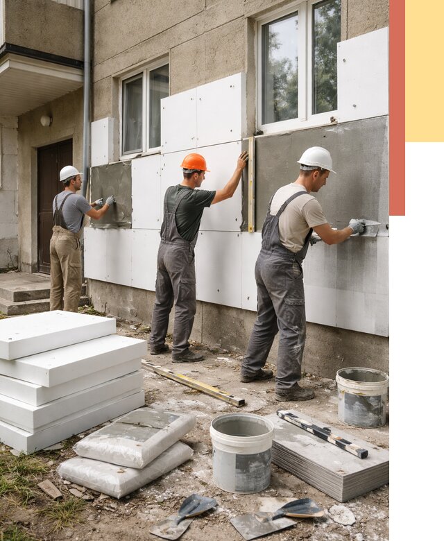 Утепление стен пенопластом в Артеме от 1814 руб. — недорого и под ключ | ОТДЕЛОЧНИК-Арт