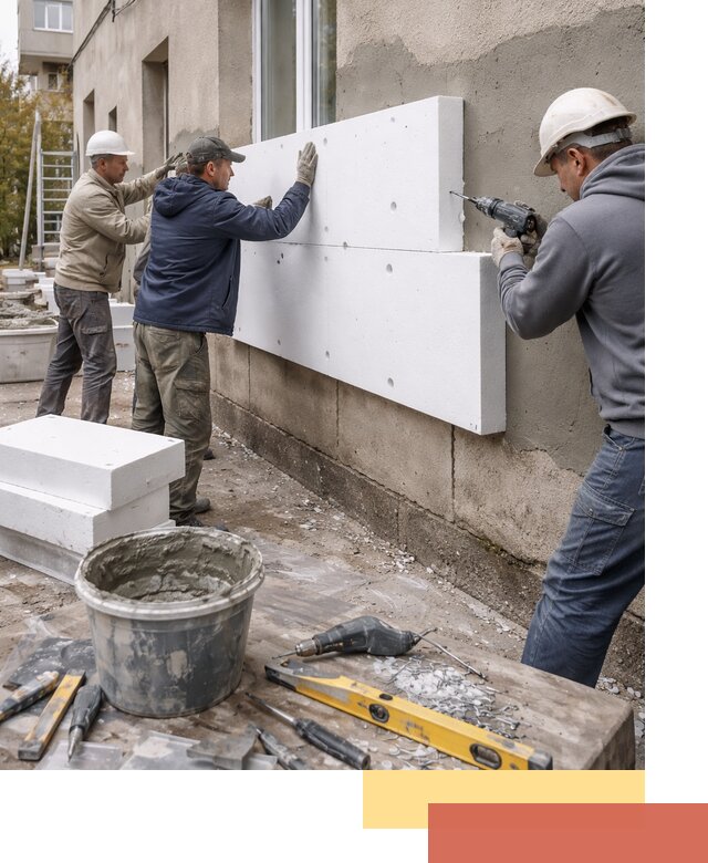 Утепление наружных стен пенопластом в Артеме