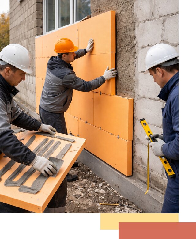 Утепление фасада пеноплексом под ключ в Артеме