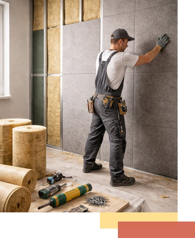 Профессиональная шумоизоляция стен в Артеме для квартиры и офиса