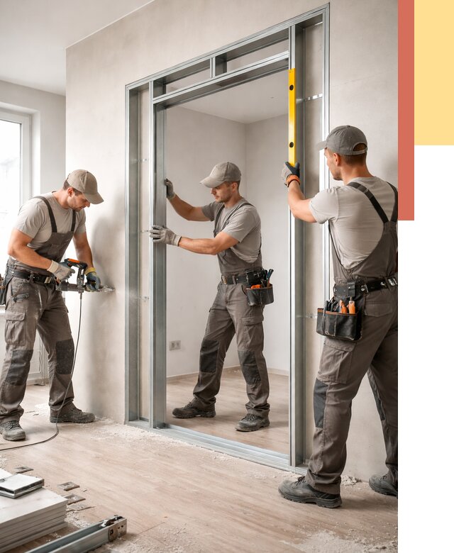 Устройство дверного проема в перегородке в Артеме от 4665 руб. под ключ | ОТДЕЛОЧНИК-Арт