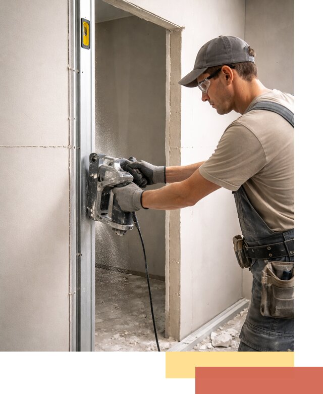 Устройство дверного проема в перегородке в Артеме