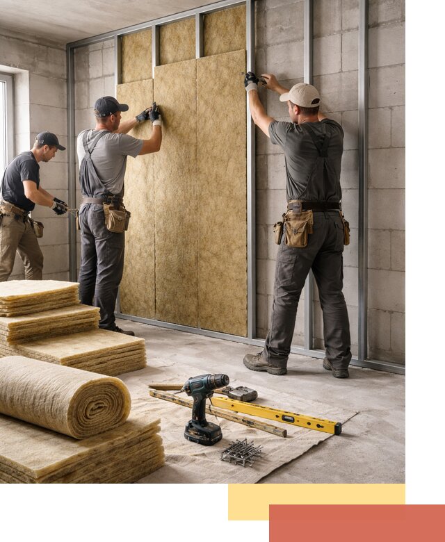 Шумоизоляция перегородок из блоков в Артеме — монтаж и защита шумоизоляцией