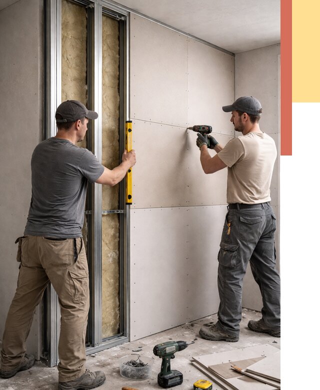 Монтаж двухслойной перегородки из гипсокартона в Артеме от 1503 руб. | ОТДЕЛОЧНИК-Арт