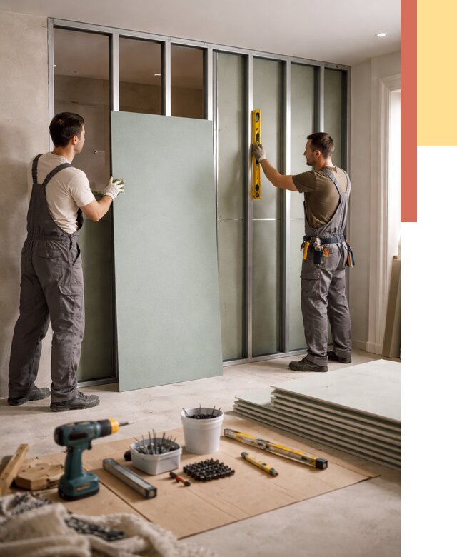 Перегородка из влагостойкого гипсокартона в Артеме от 4976 руб. — монтаж под ключ | ОТДЕЛОЧНИК-Арт