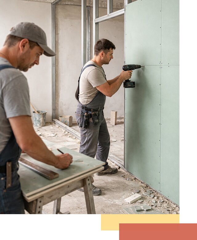 Перегородки из влагостойкого гипсокартона под ключ в Артеме