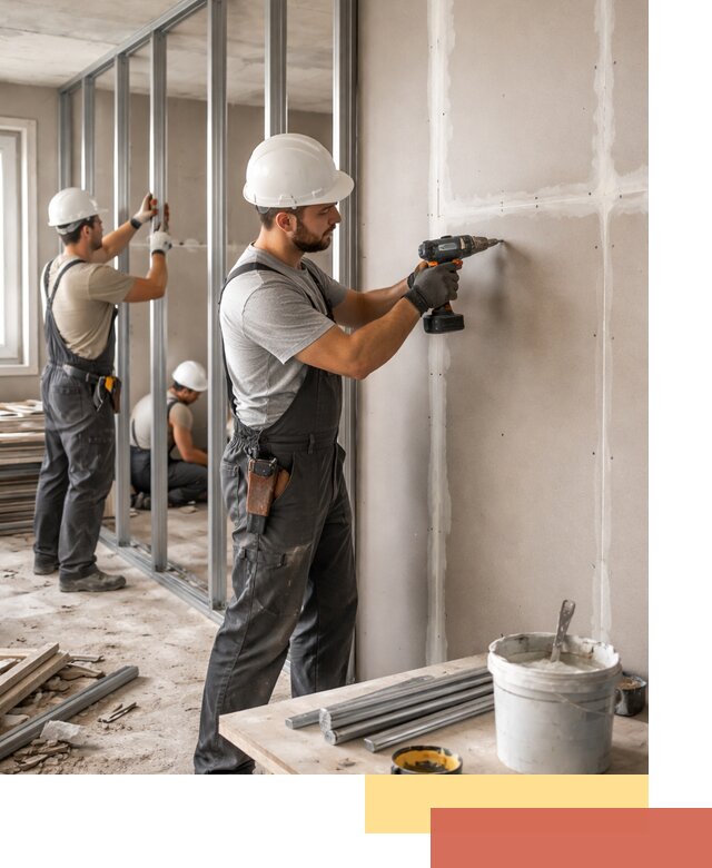 Перегородки из огнестойкого гипсокартона в Артеме под ключ